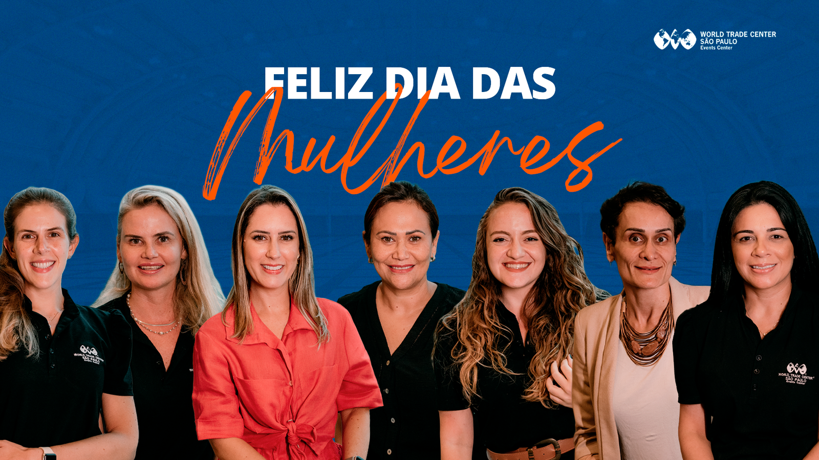 Profissionais mulheres liderando organização de evento corporativo no WTC Events Center.
